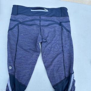 Lululemon Run Pace Crop - Navy Heathered